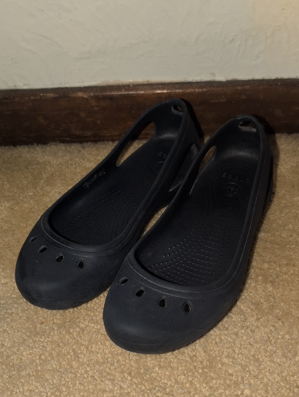 CROCS Women's Navy Slip-On Ballet Flats